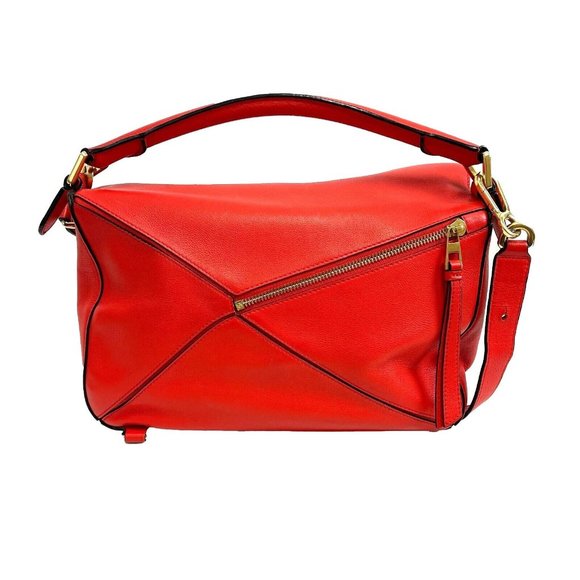 Loewe Puzzle Scarlet Medium Handbag Excellent - Picture 13 of 14